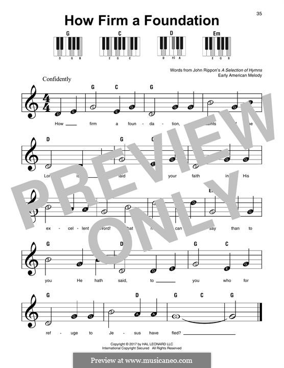 How Firm a Foundation: For any instrument by folklore