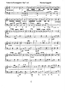 Valzer, Op.7: Valzer No.1 in Fa Maggiore by Marzia Gaggioli