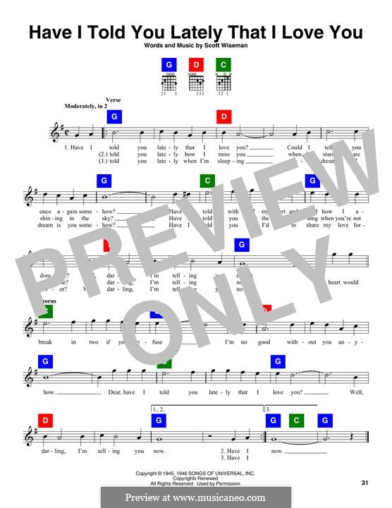 Have I Told You Lately That I Love You: Мелодия by Scott Wiseman