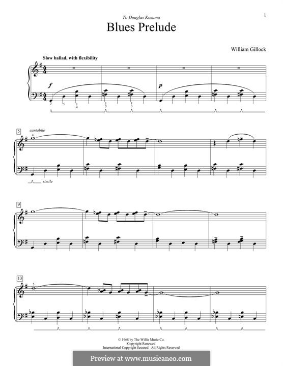 Blues Prelude: Blues Prelude by William Gillock