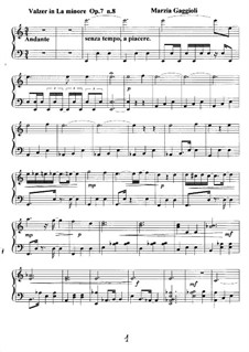 Valzer, Op.7: Valzer No.8 in La Minore by Marzia Gaggioli