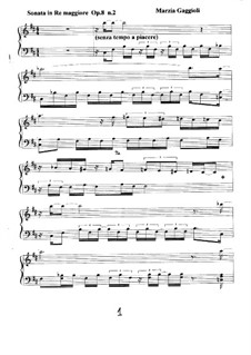 Sonatas, Op.8: Sonata No.2 in Re Maggiore by Marzia Gaggioli