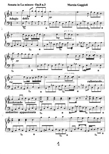 Sonatas, Op.8: Sonata No.3 in La Minore by Marzia Gaggioli