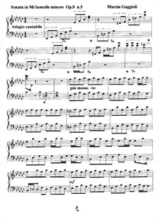Sonatas, Op.8: Sonata No.5 in Mi Bemolle Minore by Marzia Gaggioli