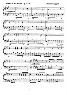 Sonatas, Op.8: Sonata No.6 in Mi Minore by Marzia Gaggioli