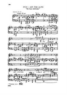 No.23 Он был презрен и умален пред людьми: For alto/countertenor and piano by Георг Фридрих Гендель