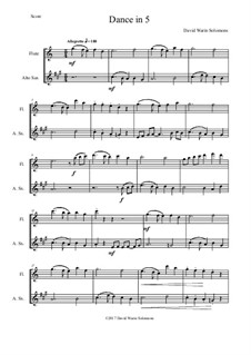 Dance in 5: For flute and alto saxophone by Дэвид Соломонс