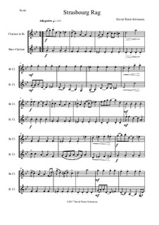 Strasbourg Rag: For clarinet and bass clarinet by Дэвид Соломонс