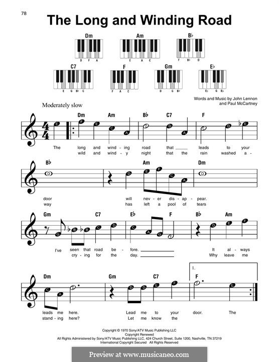 The Long and Winding Road (The Beatles): Мелодия by John Lennon, Paul McCartney