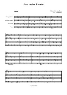 Jesu, meine Freude, BWV 227: Für brass quartet by Иоганн Себастьян Бах