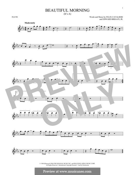(It's A) Beautiful Morning (The Rascals): Для флейты by Edward Brigati Jr., Felix Cavaliere