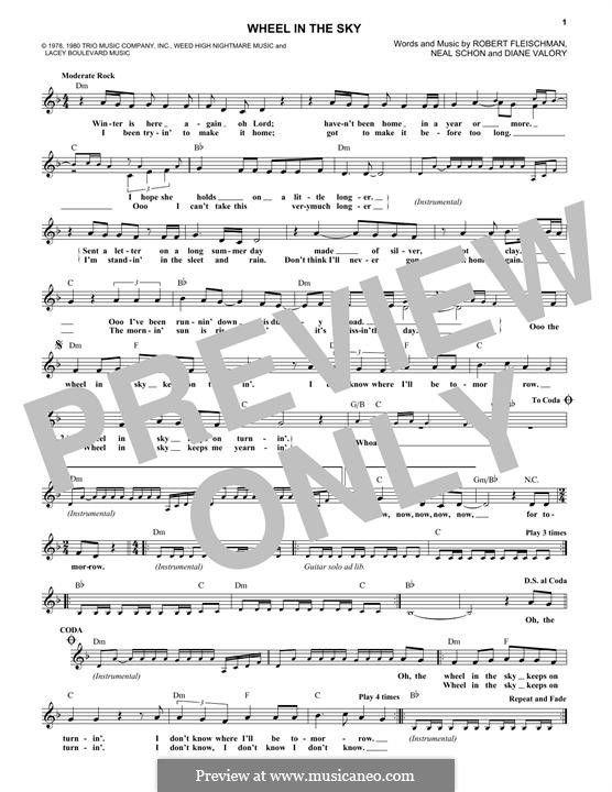 Wheel in the Sky (Journey): Мелодия by Diane Valory, Neal Schon, Robert Fleischman