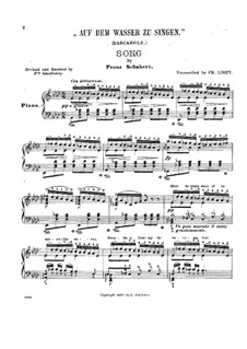 Транскрипции на темы песен Шуберта, S.558: No.2 Auf dem Wasser zu Singen by Франц Лист