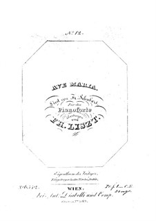 Транскрипции на темы песен Шуберта, S.558: No.12 Аве Мария. Третья песня Эллен by Франц Лист