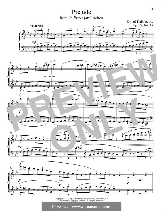 Twenty-Four Preludes, Op.38: Prelude No.19 by Дмитрий Кабалевский