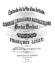 Фантастическая симфония, H.48 Op.14: Части I-III, для фортепиано by Гектор Берлиоз