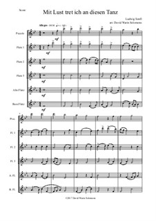 I'm delighted to join this dance: For flute sextet (piccolo, 3 flutes, alto flute and bass flute) by Людвиг Зенфль
