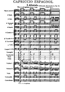Испанское каприччио, Op.34: Часть I by Николай Римский-Корсаков