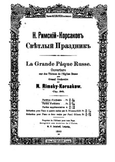 Светлый праздник, Op.36: Партитура by Николай Римский-Корсаков