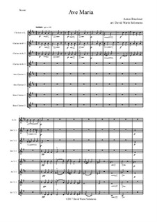 Ave Maria, WAB 6: For clarinet choir by Антон Брукнер