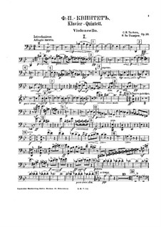 Фортепианный квинтет соль минор, Op.30: Партии струнных by Сергей Танеев