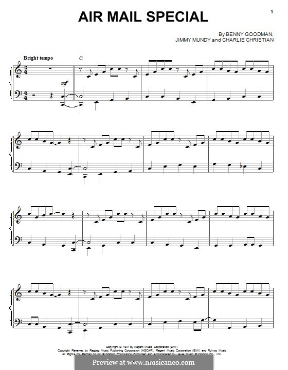 Air Mail Special (Benny Goodman & His Orchestra): Для фортепиано by Benny Goodman, Charlie Christian, Jimmy Mundy
