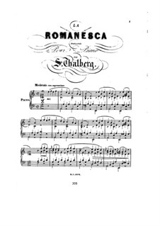 Six Pieces, Op.36: No.4 La romanesca by Сигизмунд Тальберг