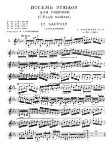 L'école moderne. Eight Etudes for Violin, Op.10: Complete set by Генрик Венявский