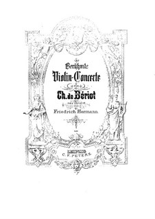 Концерт для скрипки с оркестром No.2, Op.32: Партитура для двух исполнителей, сольная партия by Шарль Берио