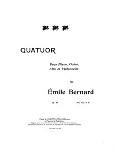 Фортепианный квартет до минор, Op.50: Партия виолончели by Эмиль Бернар