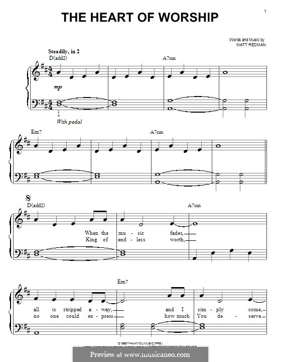 The Heart Of Worship (When The Music Fades): Для фортепиано by Matt Redman