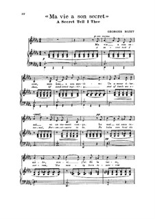 Есть тайна у меня: Для голоса и фортепиано by Жорж Бизе