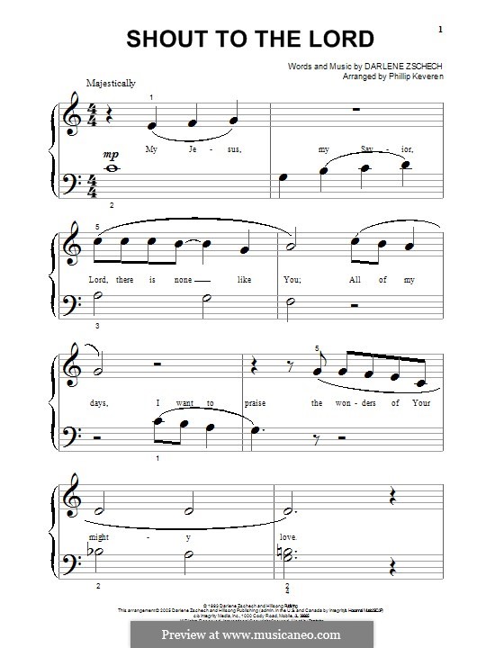 Shout to the Lord: Для фортепиано by Darlene Zschech