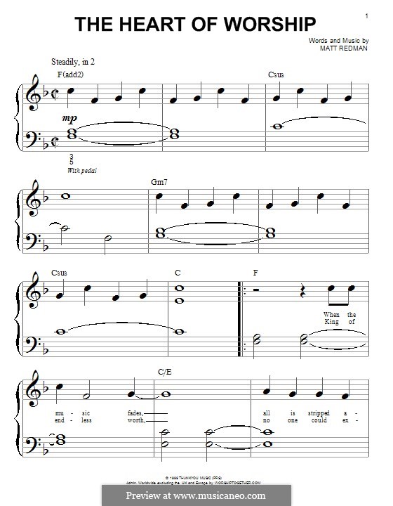 The Heart Of Worship (When The Music Fades): Для фортепиано by Matt Redman