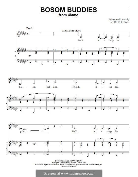 Bosom Buddies: Для голоса и фортепиано (или гитары) by Jerry Herman