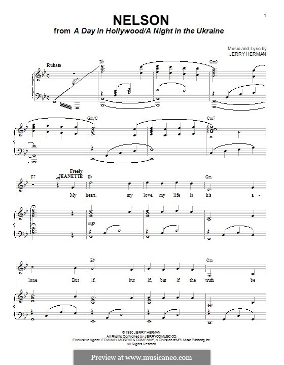 Nelson: Для голоса и фортепиано (или гитары) by Jerry Herman