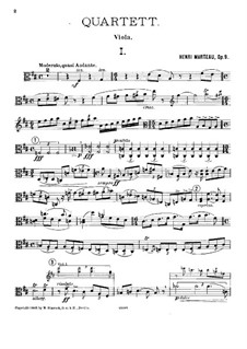 Струнный квартет No.2 ре мажор, Op.9: Партия альта by Анри Марто