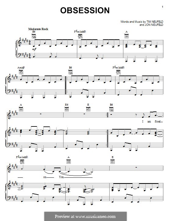 Obsession (Starfield): Для голоса и фортепиано (или гитары) by Jon Neufeld, Tim Neufeld