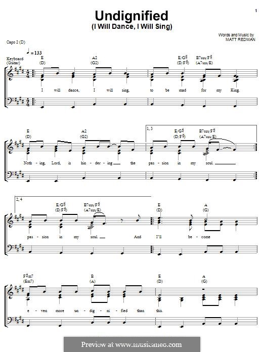 Undignified: Для голоса и фортепиано (или гитары) by Matt Redman