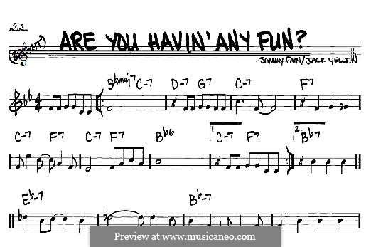 Are You Havin' Any Fun?: For any instrument by Sammy Fain