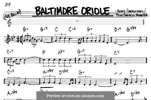 Baltimore Oriole: For any instrument by Hoagy Carmichael, Paul Francis Webster
