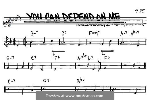 You Can Depend on Me: For any instrument by Earl Hines, Charles Carpenter, Louis Dunlap