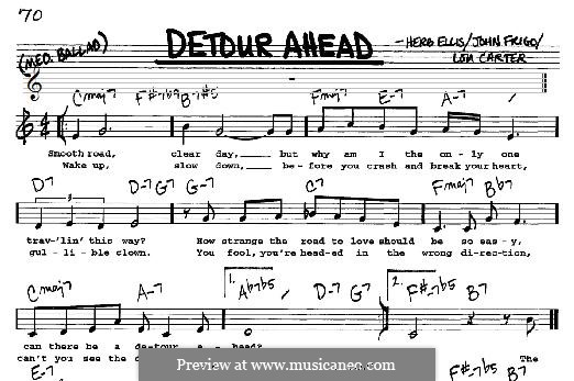 Detour Ahead: For any instrument by Herb Ellis, John Frigo, Lou Carter