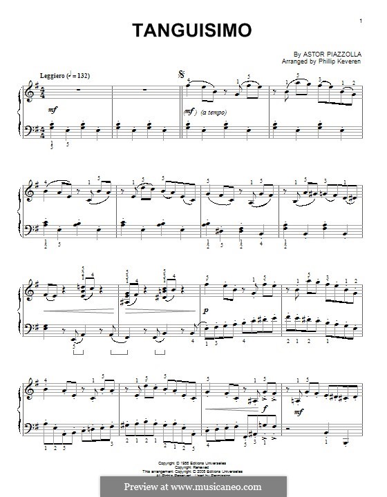 Tanguisimo: Для фортепиано by Астор Пьяццолла