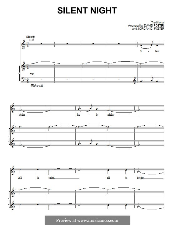 Тихая ночь: Для голоса и фортепиано (или гитары) by folklore