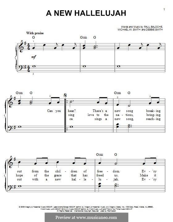 A New Hallelujah: Для фортепиано by Michael W. Smith, Paul Baloche, Deborah D. Smith