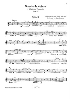 Sonata da Chiesa a tre per due violini e basso continuo, Op.3 No.4: Скрипка II by Эваристо Феличе Даль Абако