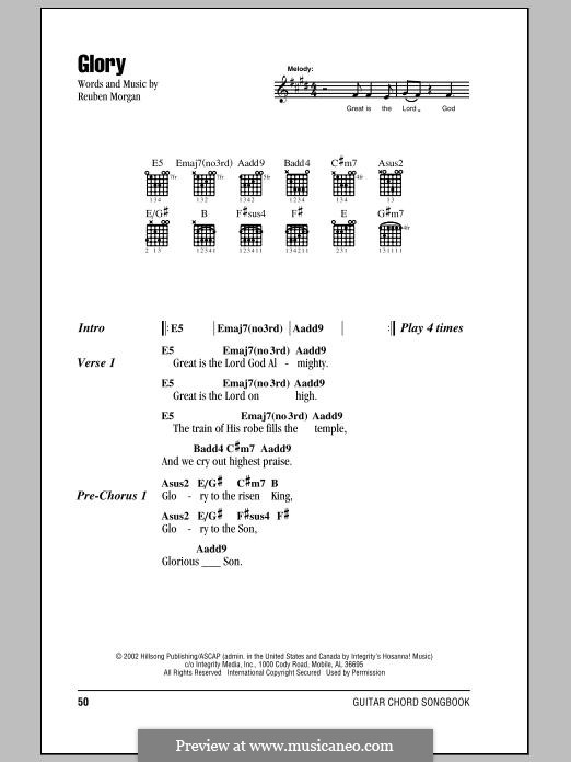 Glory (Hillsong United): Текст, аккорды by Reuben Morgan