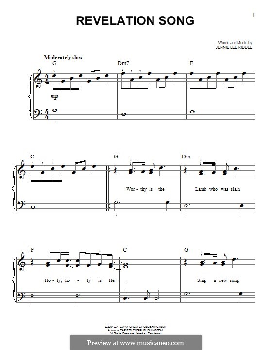 Revelation Song (Passion): Для фортепиано by Jennie Lee Riddle