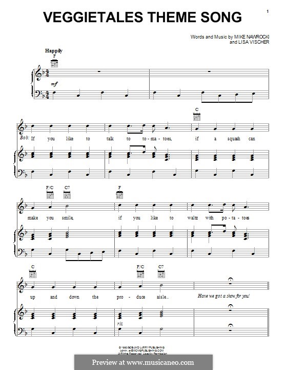 VeggieTales Theme Song: Для голоса и фортепиано (или гитары) by Mike Nawrocki, Lisa Vischer